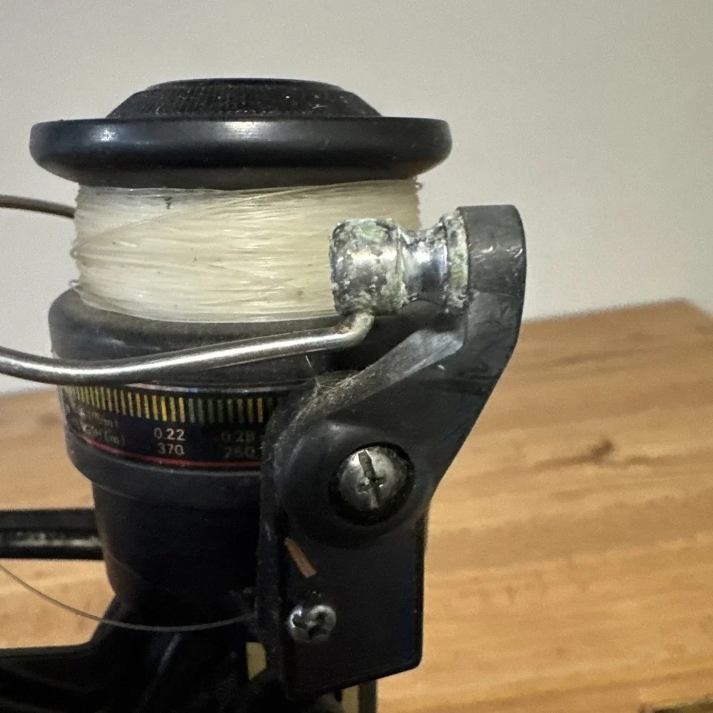 Daiwa Spinning Fishing Reel Model RG1650 Rear Drag Ball Bearing Japan Black